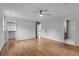 Large main bedroom features hardwood floors and access to closets and the bathroom at 2592 River Oak Dr, Decatur, GA 30033