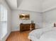 Bright main bedroom with ceiling fan and picture window at 739 Dushea Nw Ct, Kennesaw, GA 30144
