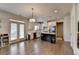 Open kitchen with an island and stainless steel appliances at 1200 Bar Harbor Pl, Lawrenceville, GA 30044