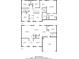 Detailed floor plan of the house, highlighting the layout of rooms across two floors, including dimensions and total square footage at 6285 Polar Fox Ct, Riverdale, GA 30296