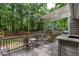 Spacious back deck with a shaded seating area, BBQ station and backyard access at 1220 Wade Green Nw Cir, Acworth, GA 30102