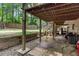 Covered patio area offering shade and space for outdoor relaxation and entertainment with view of the backyard at 1220 Wade Green Nw Cir, Acworth, GA 30102
