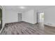 Basement features sliding doors and access door to the outside at 5200 Beechwood Forest Ct, Lithonia, GA 30038