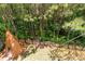 Large backyard with privacy fence and teepee play house among the trees at 6069 Queens River Dr, Mableton, GA 30126