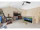 Large bonus room features high ceilings, carpet, and a ceiling fan at 6069 Queens River Dr, Mableton, GA 30126