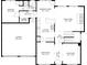 Detailed first floor plan displaying layout of the kitchen, living spaces, and bedrooms at 6069 Queens River Dr, Mableton, GA 30126