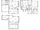 Detailed three-story floor plan highlighting room dimensions and layout at 6069 Queens River Dr, Mableton, GA 30126