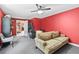 Finished basement featuring neutral carpet and cozy seating area at 6069 Queens River Dr, Mableton, GA 30126