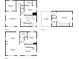 Detailed floor plan showcases the layout of this home's three floors at 670 Parker Ave, Decatur, GA 30032