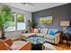 Comfortable living room featuring a neutral-toned sofa, stylish accents, and lots of natural light at 670 Parker Ave, Decatur, GA 30032