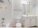 Bathroom with white vanity, toilet, and shower/tub at 1850 Cotillion Dr # 4218, Atlanta, GA 30338