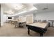 Spacious game room featuring a pool table, comfortable seating, and stylish decor at 3481 Lakeside Ne Dr # 1103, Atlanta, GA 30326