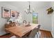 Modern dining room with hardwood floors, stylish decor, and ample natural light, perfect for entertaining at 4855 Kendall Ct, Atlanta, GA 30342