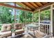 Relaxing screened porch overlooking backyard with comfortable seating and wooded view at 4040 Summit Dr, Marietta, GA 30068