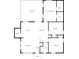 Floor plan of the house, showing the layout of the living spaces, bedrooms, bathrooms, and balcony at 1980 Oakdale Se Ct, Smyrna, GA 30082