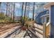 Wood deck overlooking the well-manicured lawn and tree lined property at 3017 Lana Ln, Marietta, GA 30066