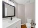 Stylish half bathroom with modern fixtures and finishes at 3017 Lana Ln, Marietta, GA 30066