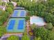 Community pool and tennis courts surrounded by lush greenery, perfect for recreation at 4815 Westgate Drive, Cumming, GA 30040
