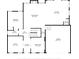 Detailed floor plan showcasing the layout of the house, including the living room, kitchen, and bedrooms at 4815 Westgate Drive, Cumming, GA 30040