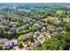 Areal neighborhood view showing well-maintained homes, mature trees, and lush landscaping at 4815 Westgate Drive, Cumming, GA 30040