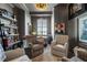 Inviting sitting room features comfortable seating, shelves, and natural light at 58 Canton St # 410, Alpharetta, GA 30009
