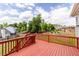 A wooden deck perfect for outdoor entertaining and relaxing at 535 Sugar Gate Ct, Lawrenceville, GA 30044