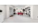 Open living room offers natural light through sliding doors and built-in bookshelves at 535 Sugar Gate Ct, Lawrenceville, GA 30044