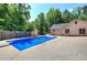 Backyard view featuring the inground swimming pool and nearby shed at 2652 Mount Tabor Church Rd, Dallas, GA 30157