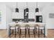 Bright, eat-in kitchen boasts stainless appliances, granite countertops, and center island with seating at 3378 Bachelor St, Atlanta, GA 30344