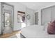 Beautiful main bedroom with view to a bathroom and grey decor at 3378 Bachelor St, Atlanta, GA 30344
