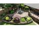 A delightful brick patio with outdoor dining area and landscaped garden at 1890 Silvastone Dr, Decatur, GA 30033