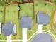 Overhead view displaying the layout of the neighborhood with fenced backyards and manicured front lawns at 201 Kingfisher Walk, Covington, GA 30014