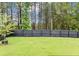 Wide open backyard with a well maintained lawn and a privacy fence at 201 Kingfisher Walk, Covington, GA 30014