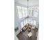 Aerial view of a bright living room with soaring ceilings and contemporary furniture at 399 Pratt Se Dr # 910, Atlanta, GA 30315