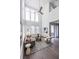 Bright living room featuring soaring ceilings, large windows, and modern decor for a comfortable and stylish space at 399 Pratt Se Dr # 910, Atlanta, GA 30315