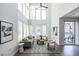 Spacious living room with large windows, high ceiling, and modern decor at 399 Pratt Se Dr # 910, Atlanta, GA 30315