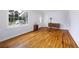 Living room featuring a white front door, wood floors, and natural light from the window at 1039 Ridgecrest Se Dr, Smyrna, GA 30080
