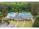 Aerial view showcasing the community pool, tennis courts, clubhouse and playground amenities at 1763 Benningfield Sw Dr, Marietta, GA 30064