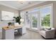 Well-lit office with a desk, chair, and patio access at 3280 Stillhouse Se Ln # 401, Atlanta, GA 30339