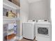 Well-organized laundry room with shelving, white washer and dryer, perfect for efficient chores at 1039 Fern Se Ave, Atlanta, GA 30315