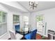 Eat-in kitchen features lots of natural light and modern lighting at 185 Wyngate Ct, Dallas, GA 30157