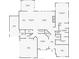 Detailed floor plan featuring spacious rooms, including the kitchen, living room, primary bedroom, and garage at 225 Sundance Dr, Woodstock, GA 30188