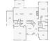 First floor plan featuring kitchen, living room, garage, primary bedroom with ensuite bathroom, and office at 225 Sundance Dr, Woodstock, GA 30188