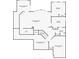 Basement floor plan featuring finished and unfinished areas, workshop, bar, bedrooms, bathroom, and storage at 225 Sundance Dr, Woodstock, GA 30188