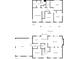 Floor plan featuring the first and second floor layouts, with dimensions at 205 N Fayette Dr, Fayetteville, GA 30214