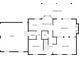 Detailed floor plan showcasing the layout of the first floor, including kitchen, living room, and garage at 205 N Fayette Dr, Fayetteville, GA 30214