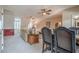 Living room with comfortable seating and ceiling fans at 2295 Falmouth Se Ct, Smyrna, GA 30080