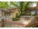 Charming backyard features a brick patio, small pond, lush landscaping and picket fence at 1290 Mclendon Ne Ave, Atlanta, GA 30307