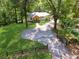 Gravel driveway up to the home with fenced-in lawn at 1016 Green Dr, Canton, GA 30114