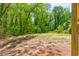 Vacant backyard ready for outdoor activities; lush trees offering a natural boundary at 809 Vinton Wood Rd, Forest Park, GA 30297